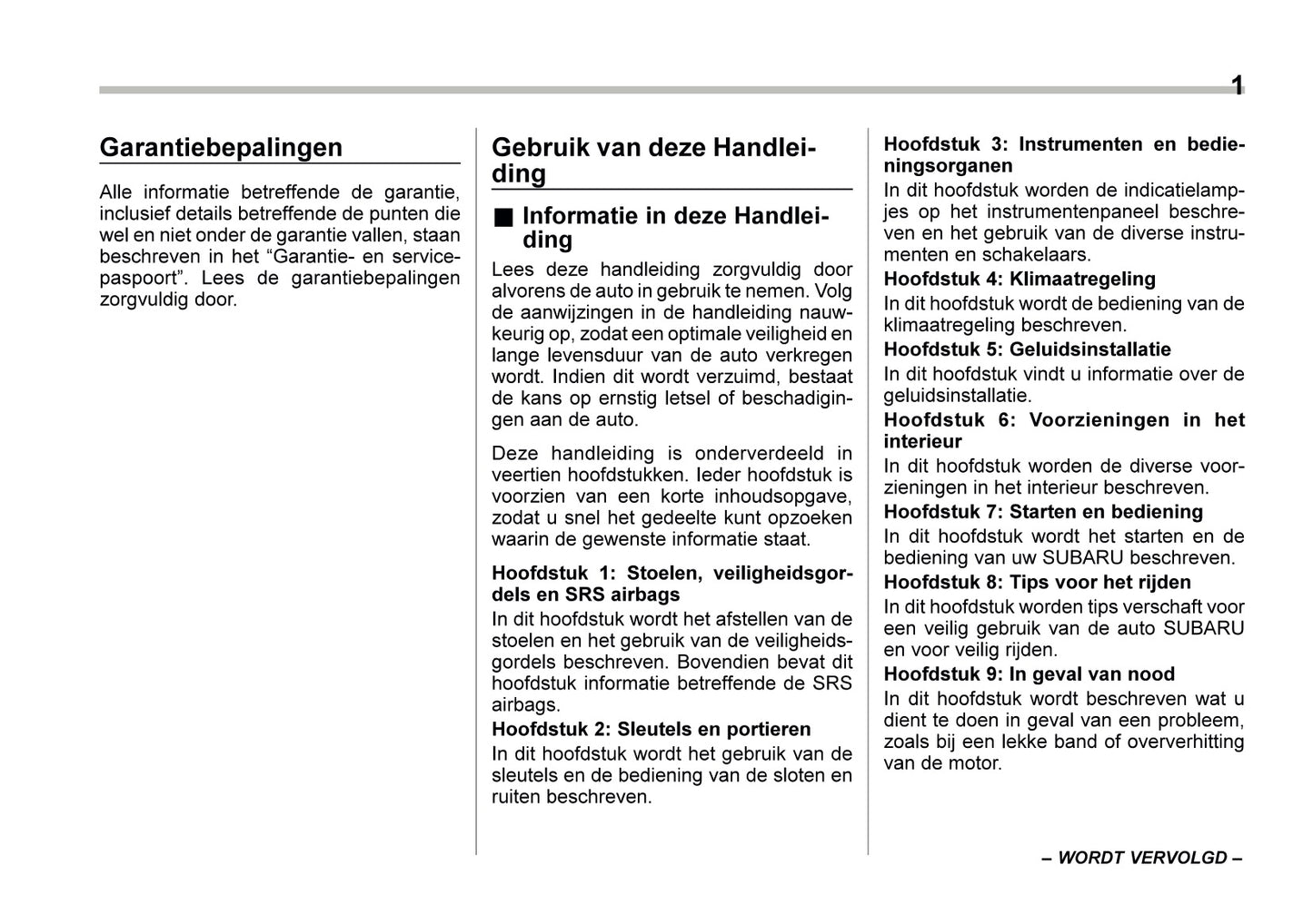 2024 Subaru XV e-BOXER Owner's Manual | Dutch