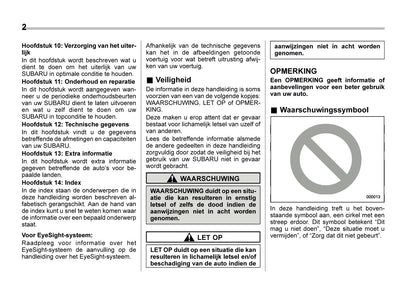 2024 Subaru XV e-BOXER Owner's Manual | Dutch