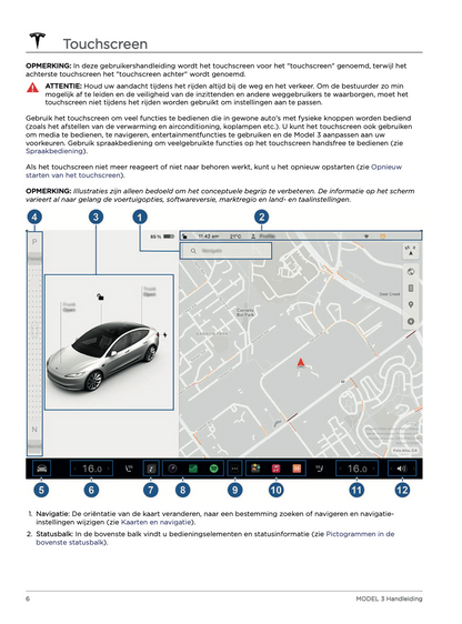 2023-2024 Tesla Model 3 Gebruikershandleiding | Nederlands