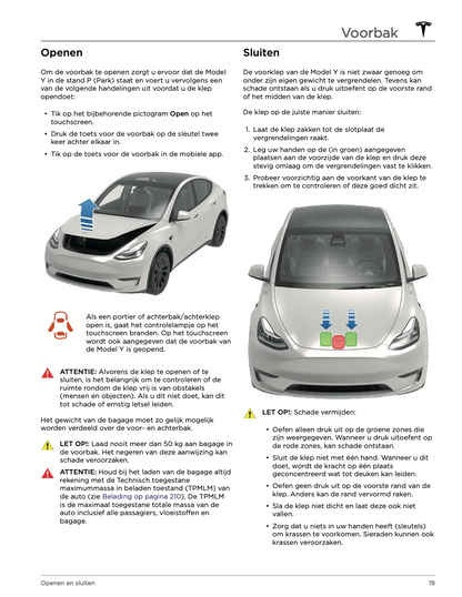 2022 Tesla Model Y Owner's Manual | Dutch