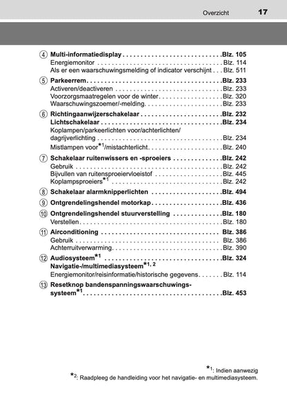 2016-2017 Toyota Auris Hybrid Touring Sports Gebruikershandleiding | Nederlands