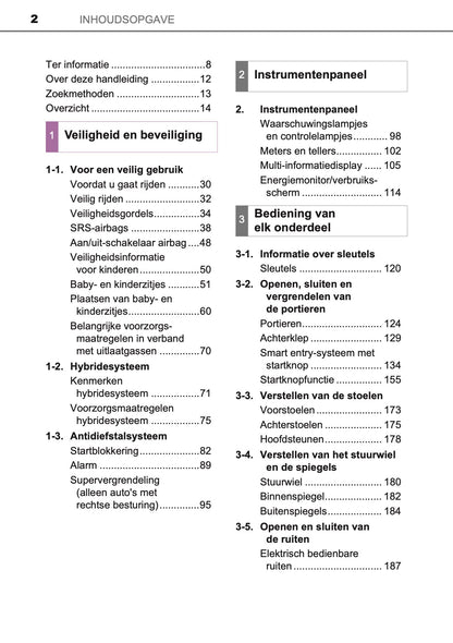 2016-2017 Toyota Auris Hybrid Touring Sports Gebruikershandleiding | Nederlands