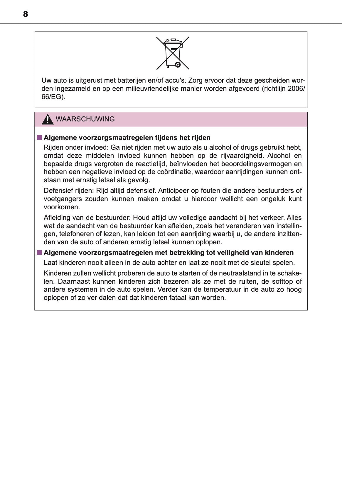 2020-2021 Toyota Aygo Owner's Manual | Dutch