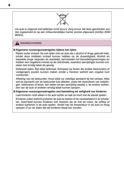2020-2021 Toyota Aygo Owner's Manual | Dutch