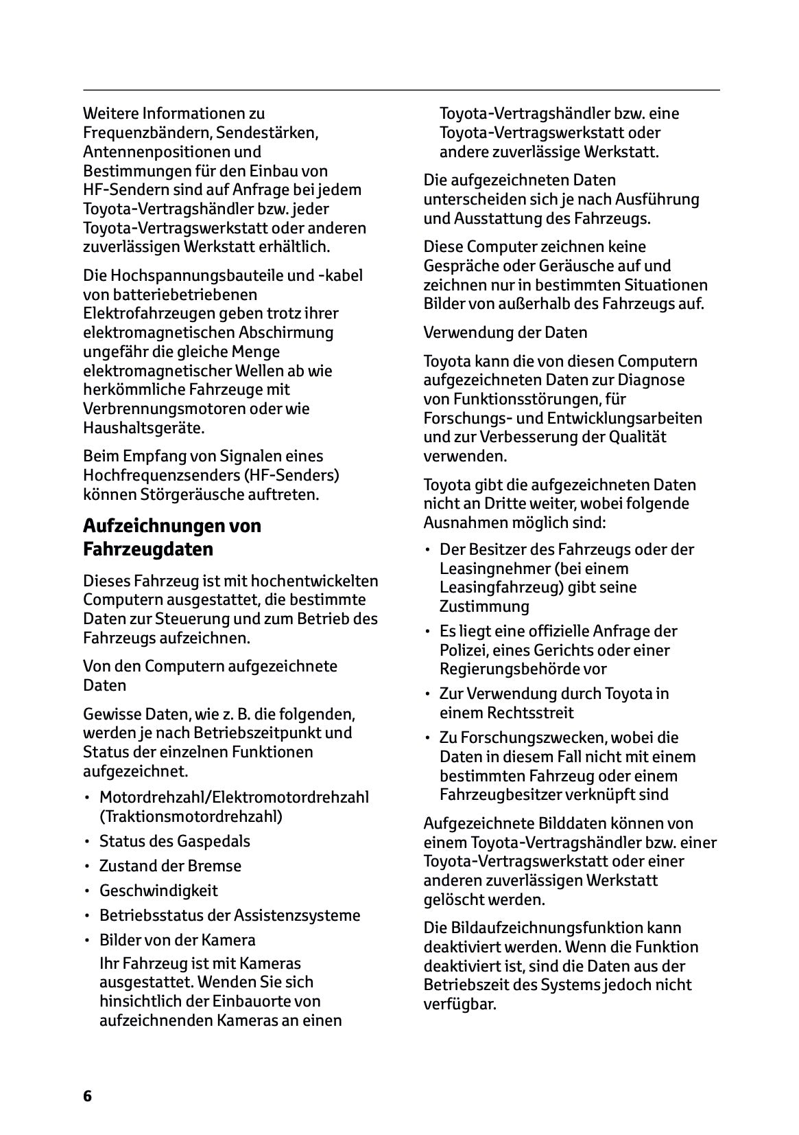 2025 Toyota bZ4X Owner's Manual | German