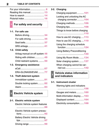 2025 Toyota bZ4X Owner's Manual | English