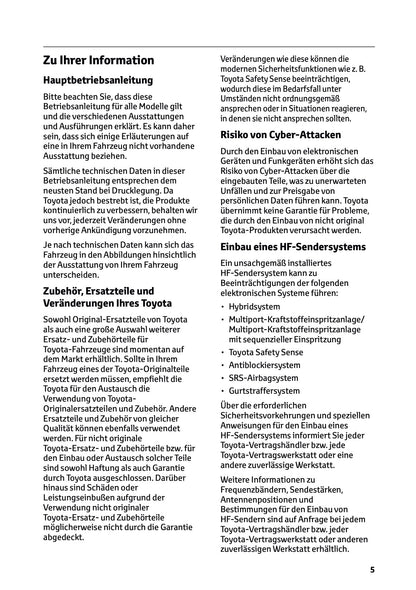 2026 Toyota C-HR Hybrid Owner's Manual | German