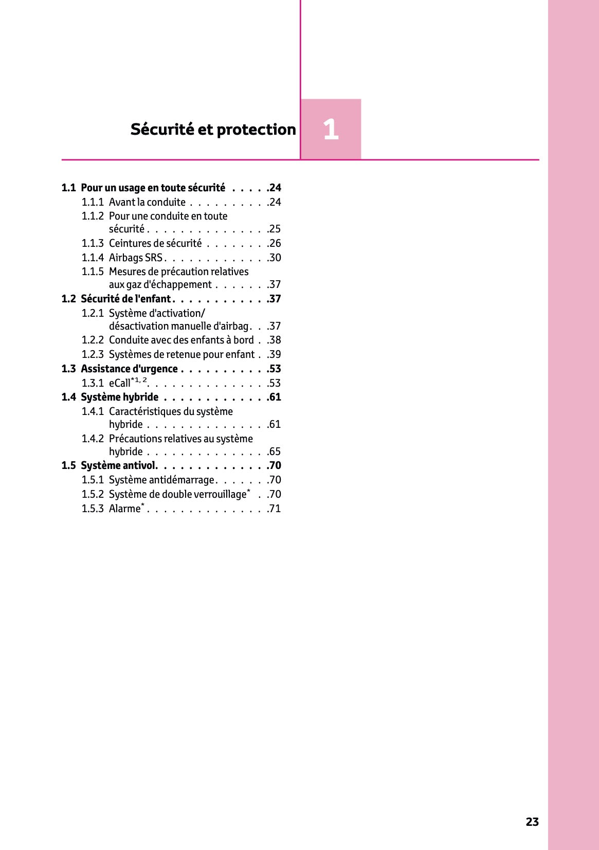 2023-2024 Toyota C-HR Hybrid Manuel du propriétaire | Français