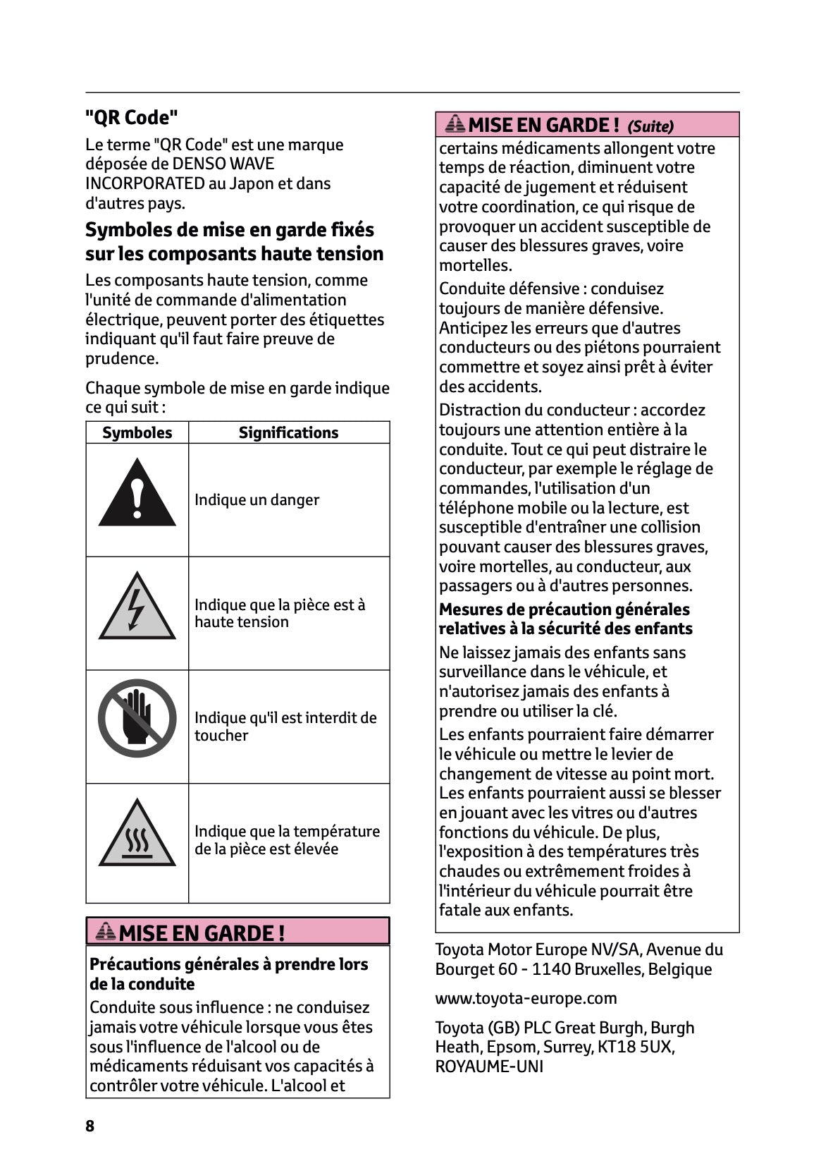 2026 Toyota C-HR+ Owner's Manual | French