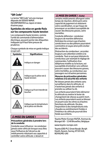 2026 Toyota C-HR+ Owner's Manual | French