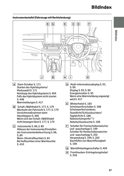 2026 Toyota Corolla Hybrid Hatchback/Touring Sports Bedienungsanleitung | Deutsch