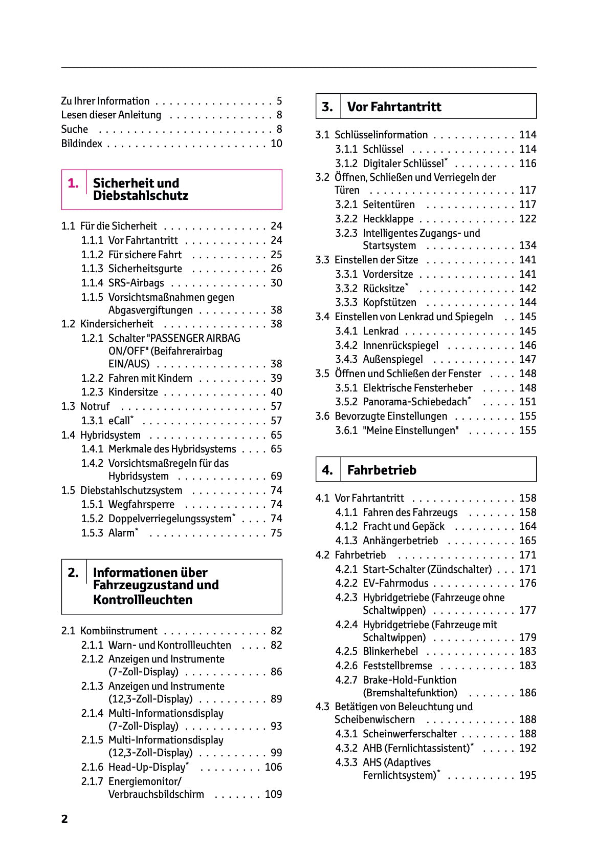 2026 Toyota Corolla Hybrid Hatchback/Touring Sports Bedienungsanleitung | Deutsch