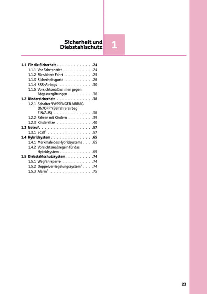 2026 Toyota Corolla Hybrid Hatchback/Touring Sports Bedienungsanleitung | Deutsch