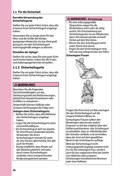 2026 Toyota Corolla Hybrid Hatchback/Touring Sports Bedienungsanleitung | Deutsch