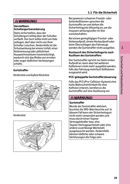 2026 Toyota Corolla Hybrid Hatchback/Touring Sports Bedienungsanleitung | Deutsch
