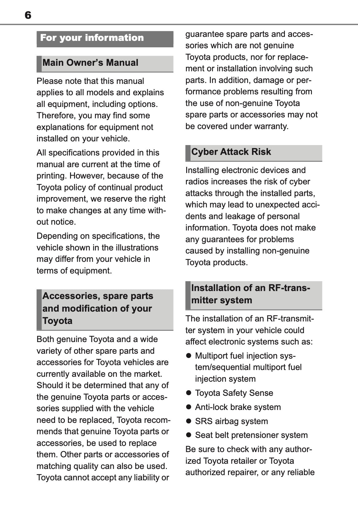 2026 Toyota Corolla Hybrid Hatchback/Touring Sports Owner's Manual | English