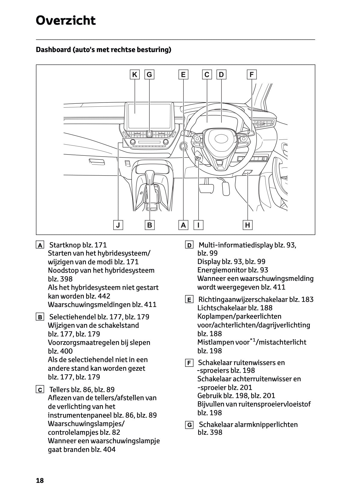 2026 Toyota Corolla Hybrid Hatchback/Touring Sports Gebruikershandleiding | Nederlands