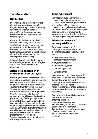 2026 Toyota Corolla Hybrid Hatchback/Touring Sports Gebruikershandleiding | Nederlands