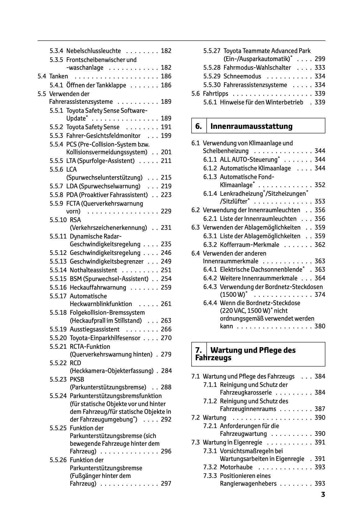 2025-2026 Toyota Mirai Bedienungsanleitung | Deutsch