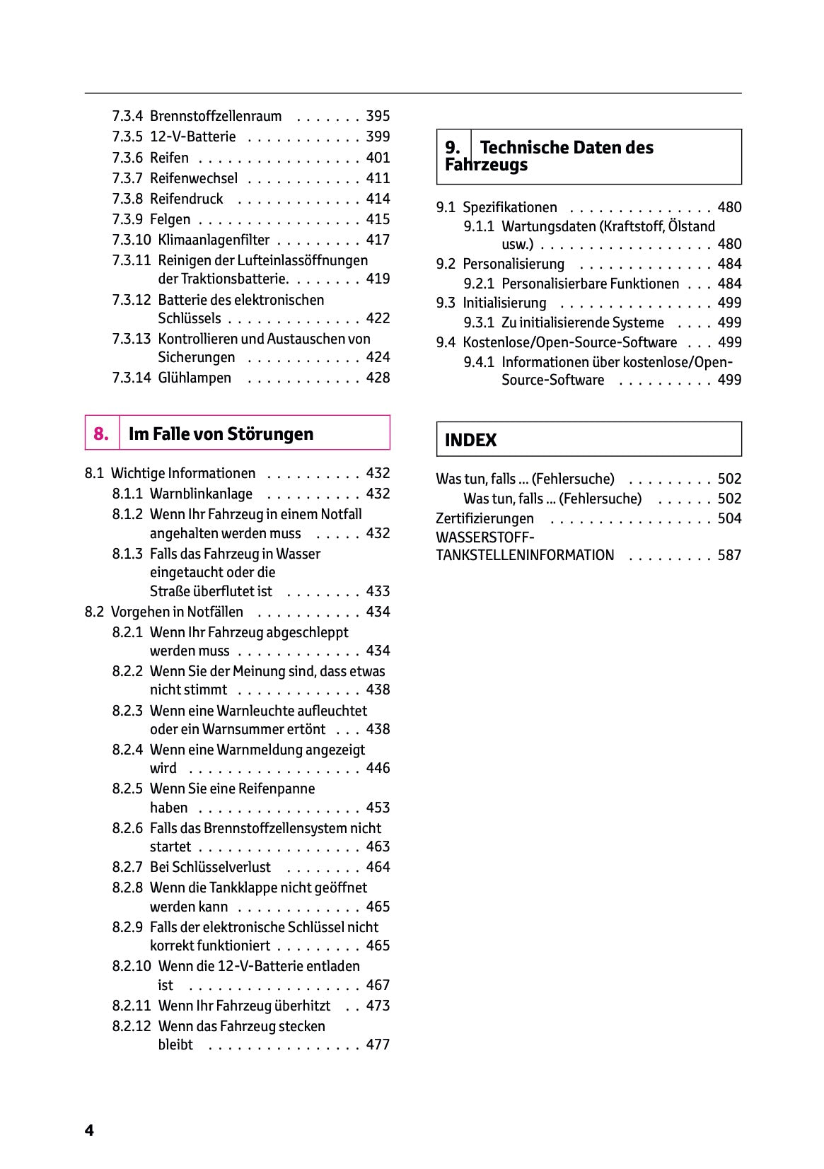 2025-2026 Toyota Mirai Bedienungsanleitung | Deutsch