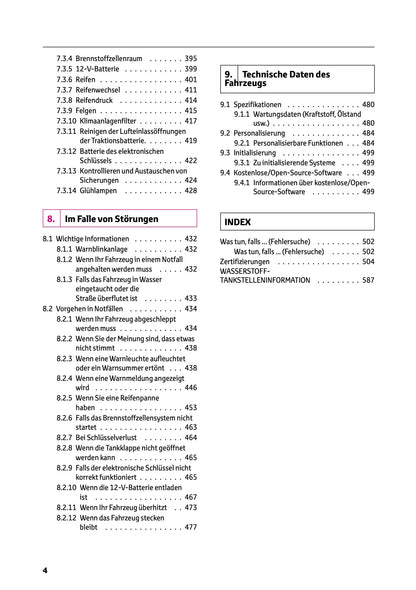 2025-2026 Toyota Mirai Bedienungsanleitung | Deutsch