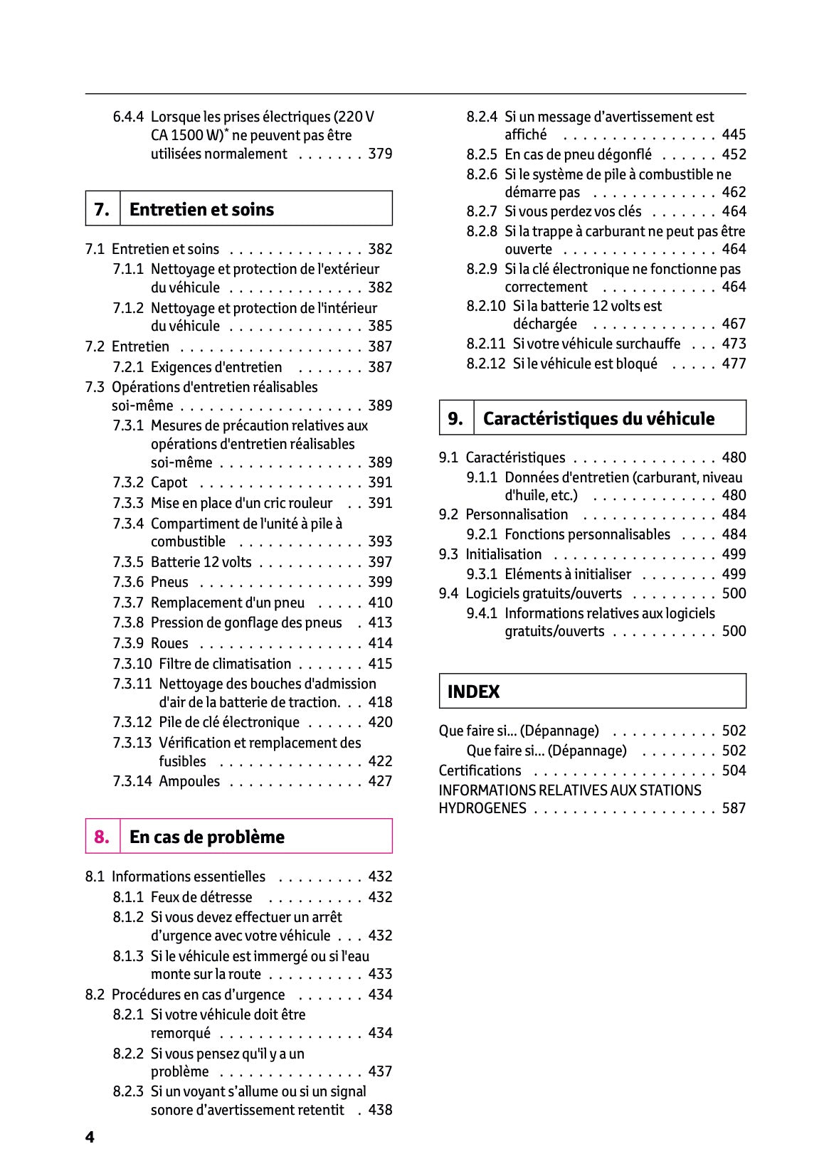 2025-2026 Toyota Mirai Owner's Manual | French
