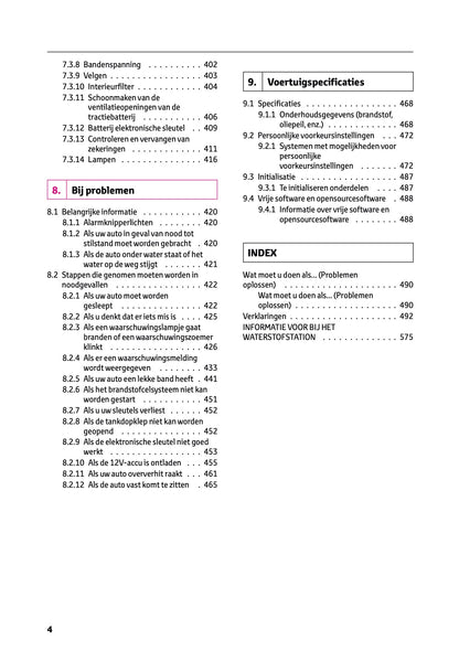 2025-2026 Toyota Mirai Owner's Manual | Dutch