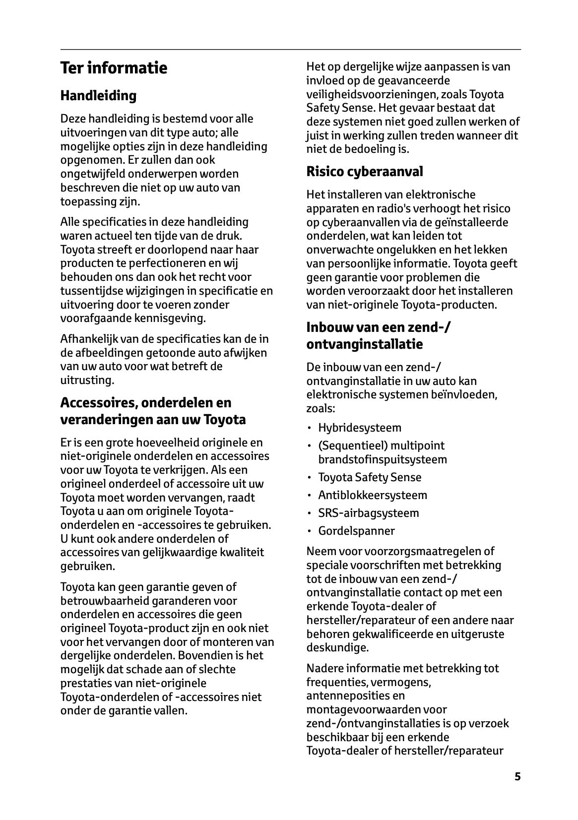 2023-2024 Toyota Prius Manuel du propriétaire | Néerlandais