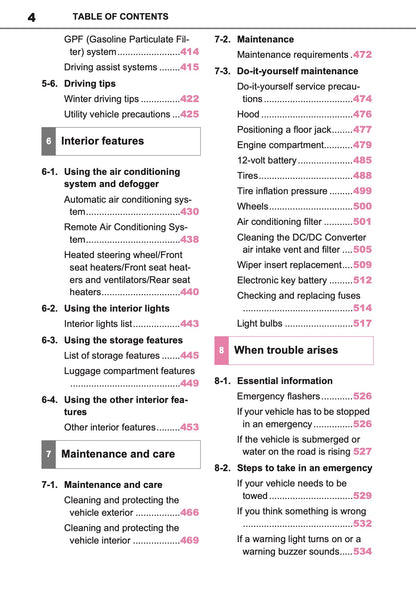 2023-2024 Toyota RAV4 Plug-in-Hybrid Owner's Manual | English
