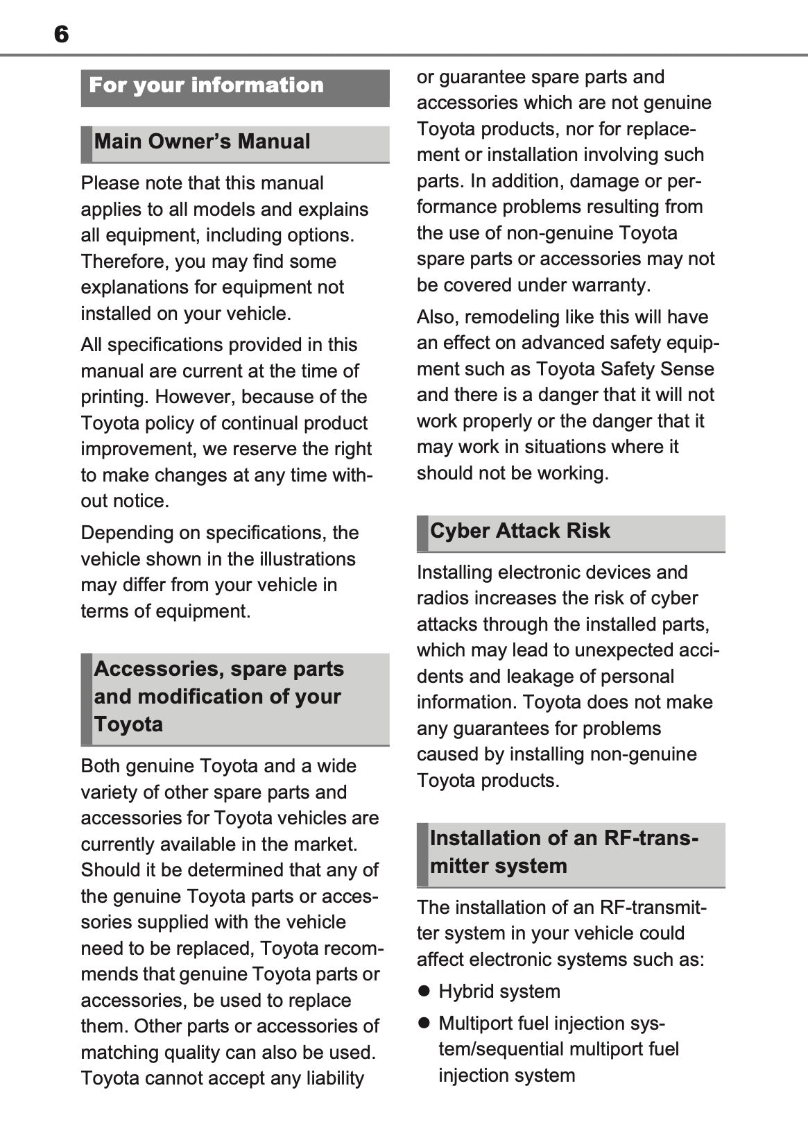 2023-2024 Toyota RAV4 Plug-in-Hybrid Owner's Manual | English