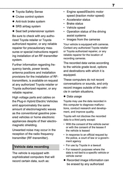 2023-2024 Toyota RAV4 Plug-in-Hybrid Owner's Manual | English