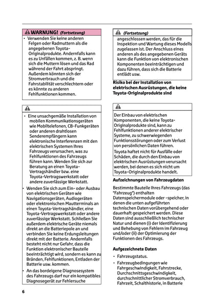 2025-2026 Toyota Urban Cruiser Owner's Manual | German