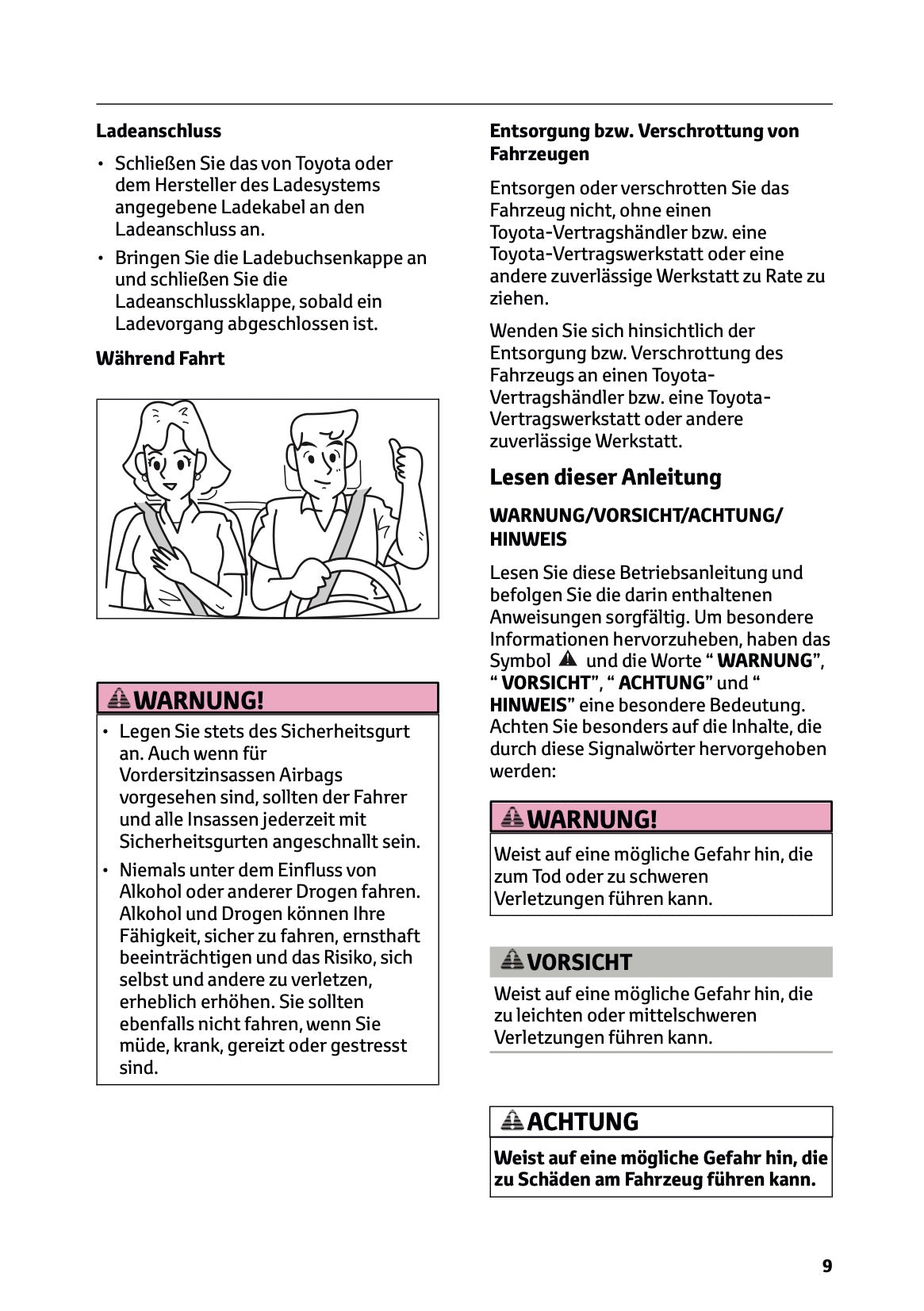 2025-2026 Toyota Urban Cruiser Owner's Manual | German
