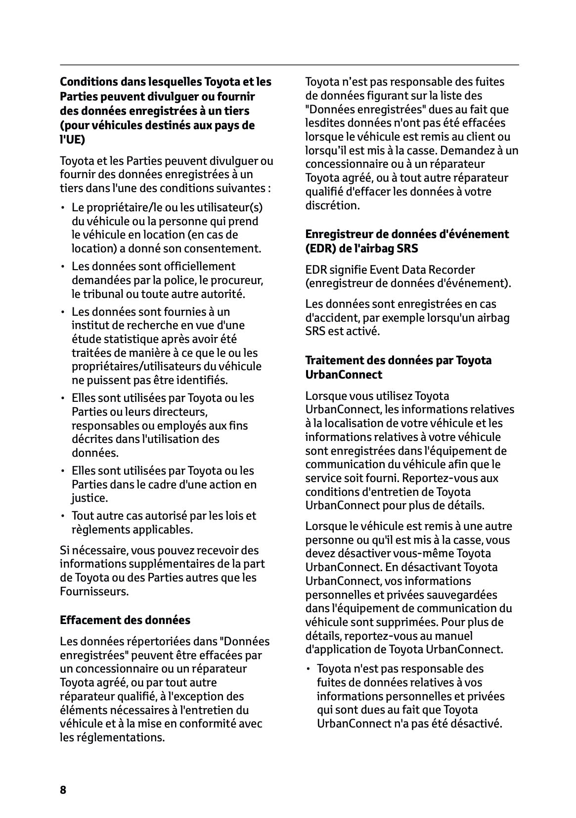 2025-2026 Toyota Urban Cruiser Manuel du propriétaire | Français