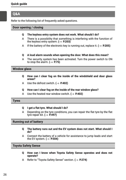 2025-2026 Toyota Urban Cruiser Owner's Manual | English