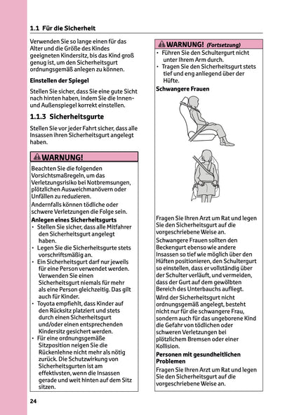 2025 Toyota GR Yaris Owner's Manual | German