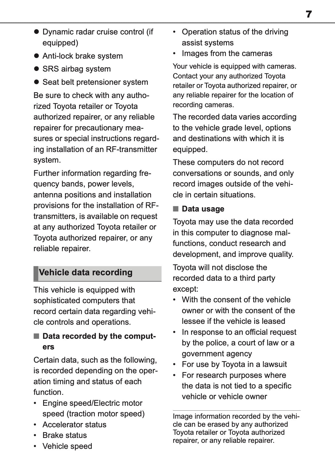2025 Toyota GR Yaris Owner's Manual | English