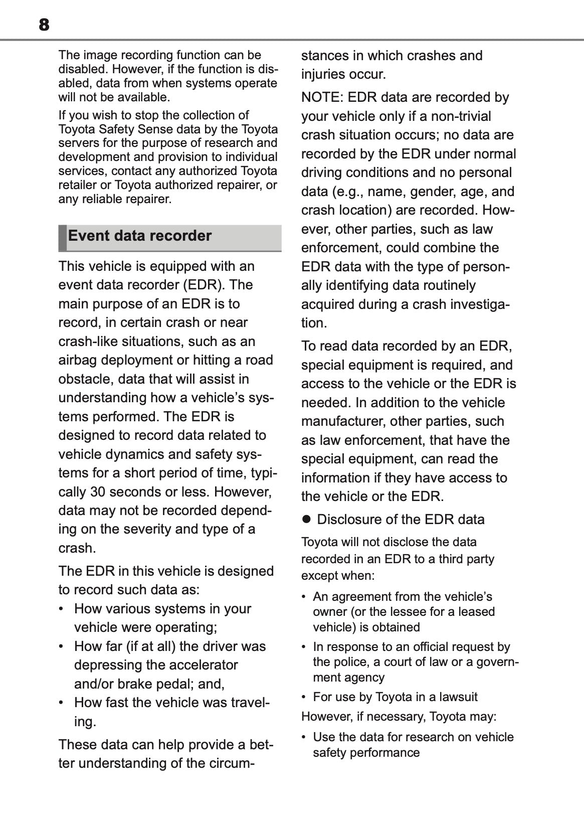 2025 Toyota GR Yaris Owner's Manual | English