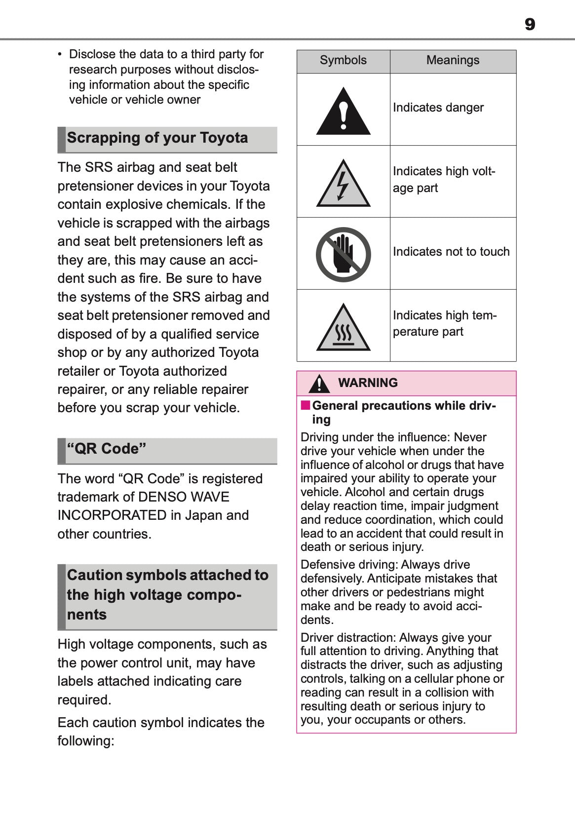 2025 Toyota GR Yaris Owner's Manual | English