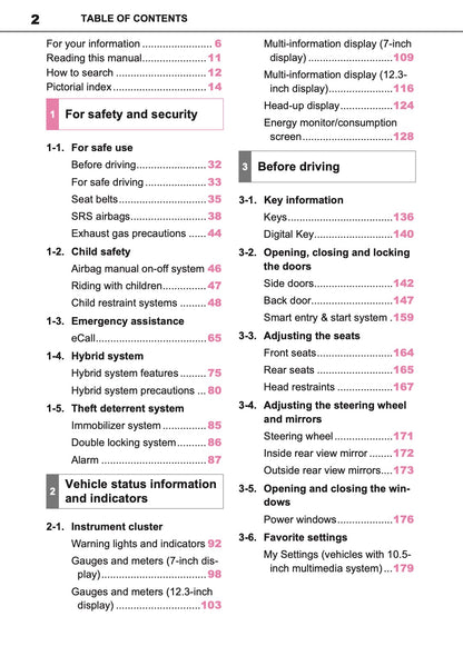 2025 Toyota Yaris Cross Hybrid Owner's Manual | English