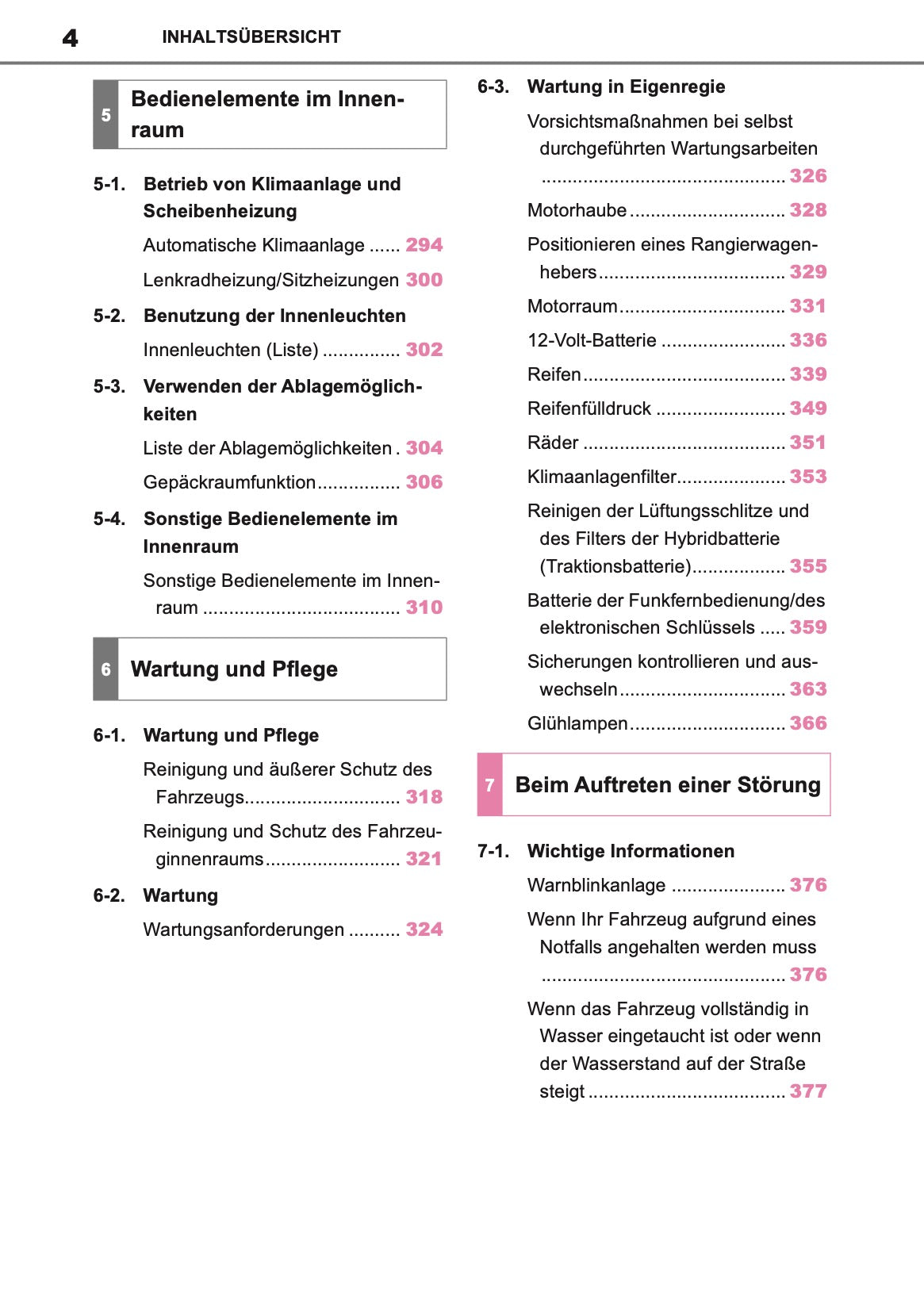 2023-2024 Toyota Yaris Hybrid Owner's Manual | German