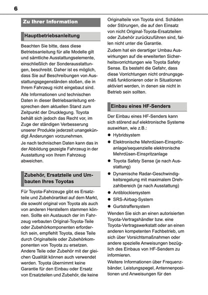 2023-2024 Toyota Yaris Hybrid Owner's Manual | German