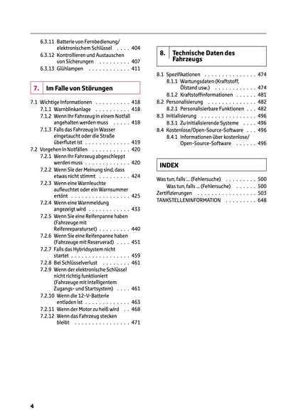 2026 Toyota Yaris Cross Hybrid Owner's Manual | German