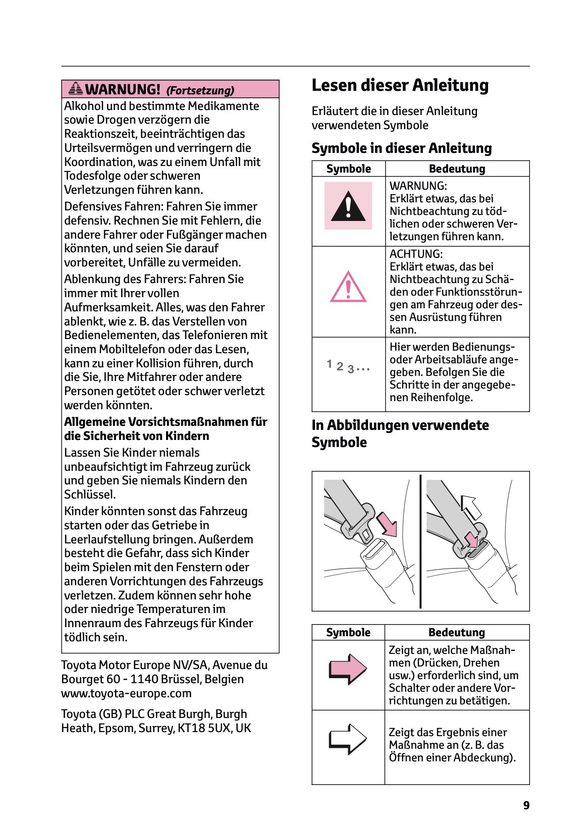 2026 Toyota Yaris Cross Hybrid Owner's Manual | German