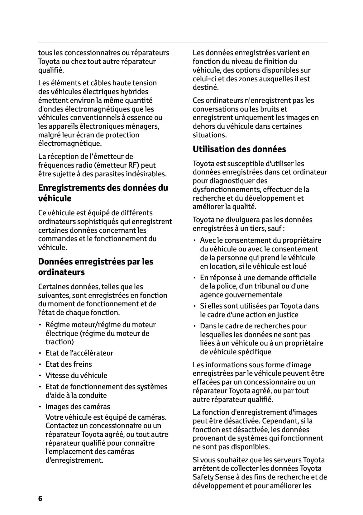 2025 Toyota Yaris Hybrid Manuel du propriétaire | Français