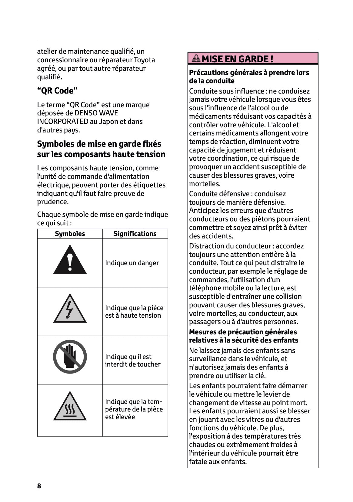 2025 Toyota Yaris Hybrid Manuel du propriétaire | Français