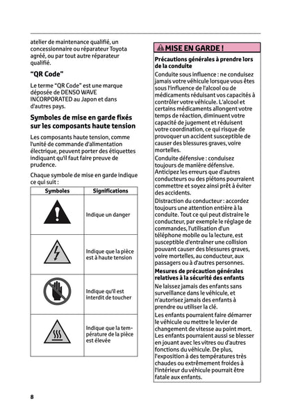 2025 Toyota Yaris Hybrid Manuel du propriétaire | Français