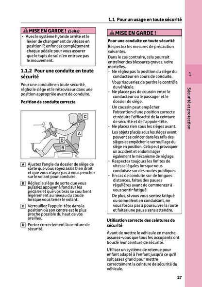 2026 Toyota Yaris Cross Hybrid Owner's Manual | French
