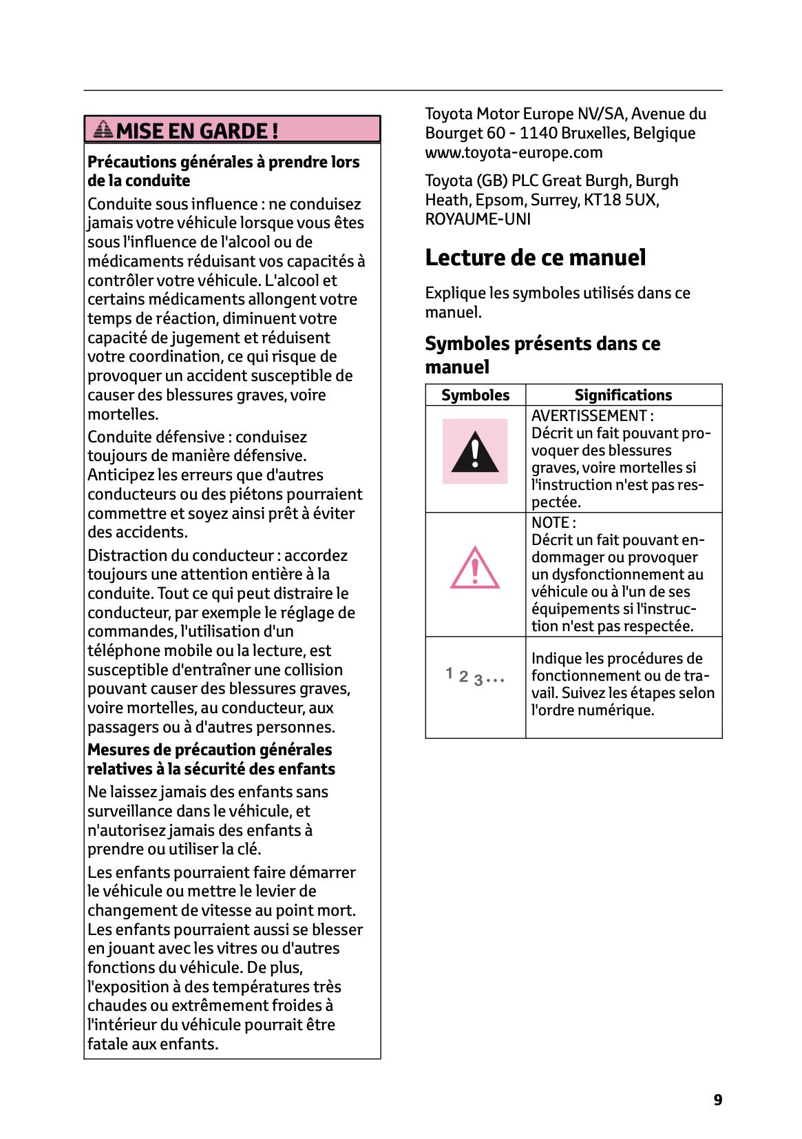 2026 Toyota Yaris Cross Hybrid Owner's Manual | French