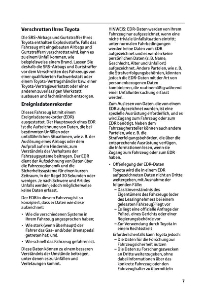 2024 Toyota Yaris Cross Hybrid Owner's Manual | German